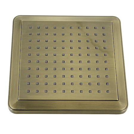 Kingston Brass 958 Inch Square Rainfall Shower Head, Antique Brass K250A3